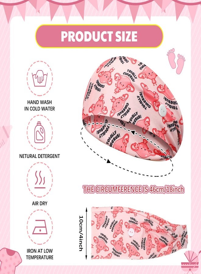 Yearntown 12 Pcs Labor and Delivery Nurse Headbands for Women Non Slip Nursing Headbands with Buttons for Mask Work Accessories Ear Protection Hair Bands Gift for Nicu Obstetrics Nurse Doctor - Image 2
